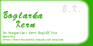 boglarka kern business card